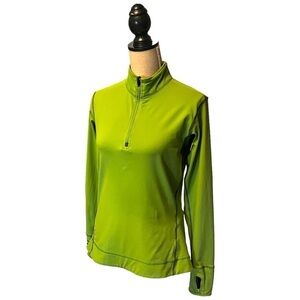 ALO Yoga Quarter Zip Coolfit Pull Over in Green